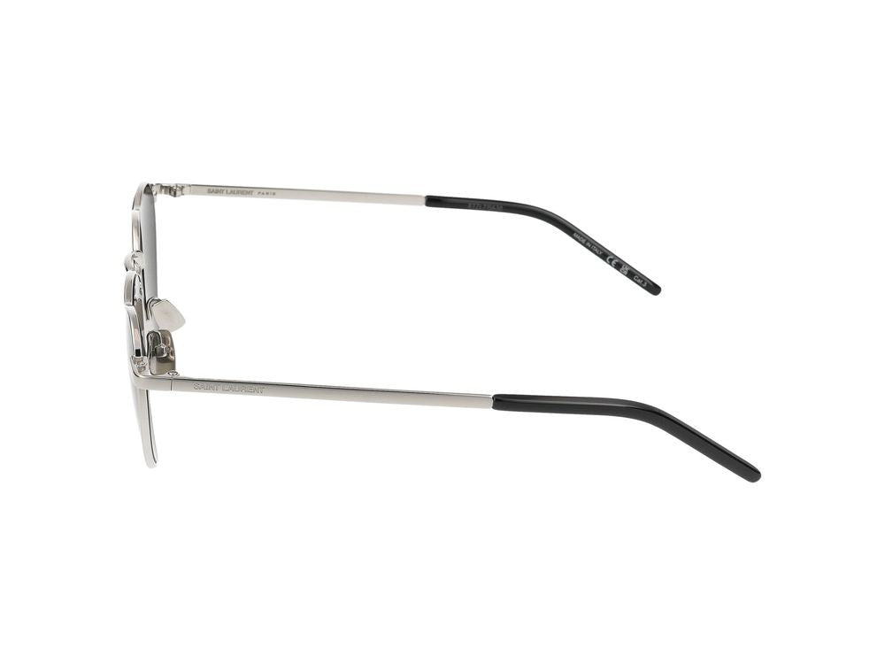 Saint Laurent Silver Heart-Shaped Metal Sunglasses