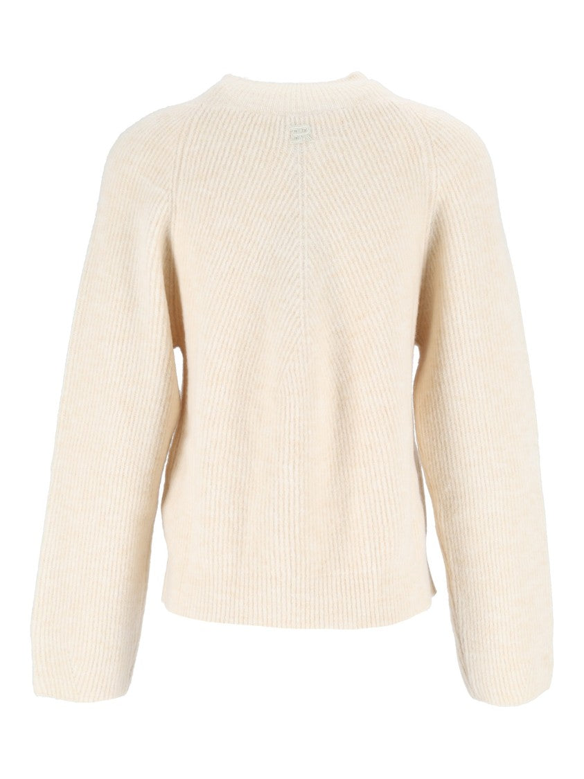 Ermanno Scervino Floral Embroidered Ribbed Knitted Sweater