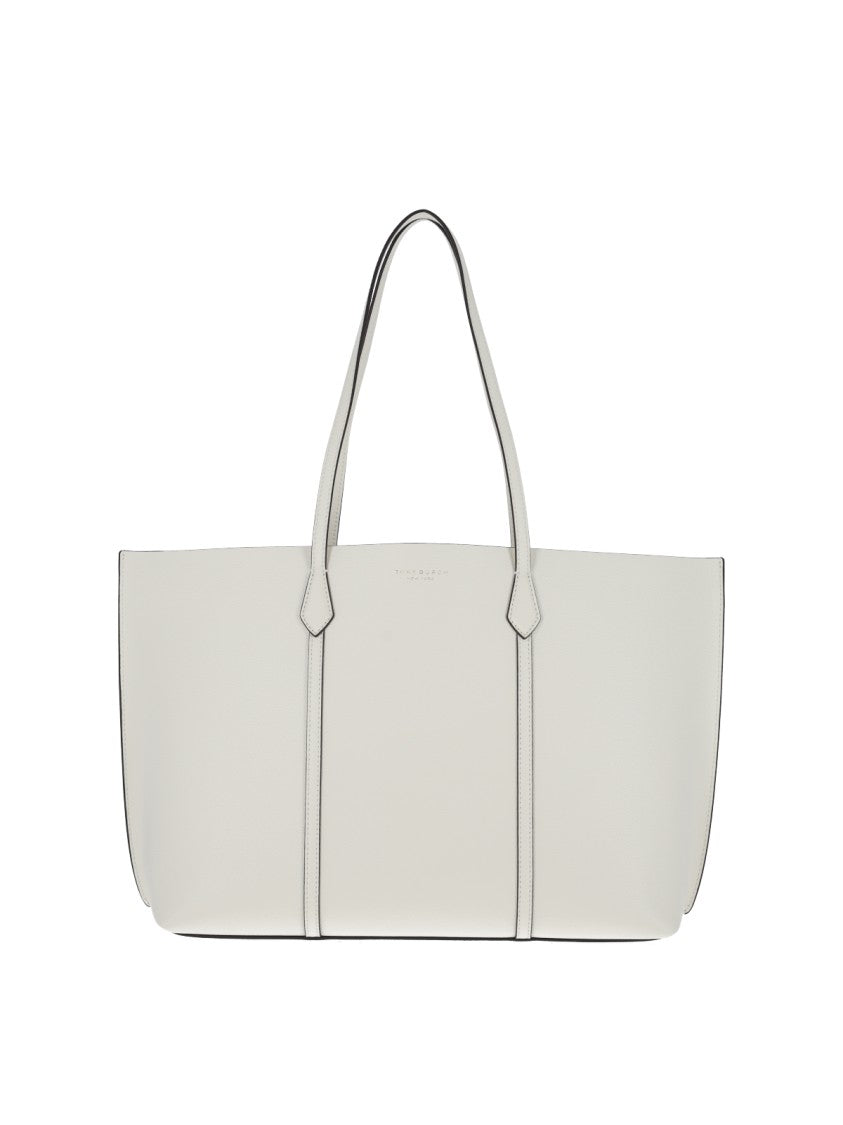 Tory Burch White Perry Calf Leather Tote