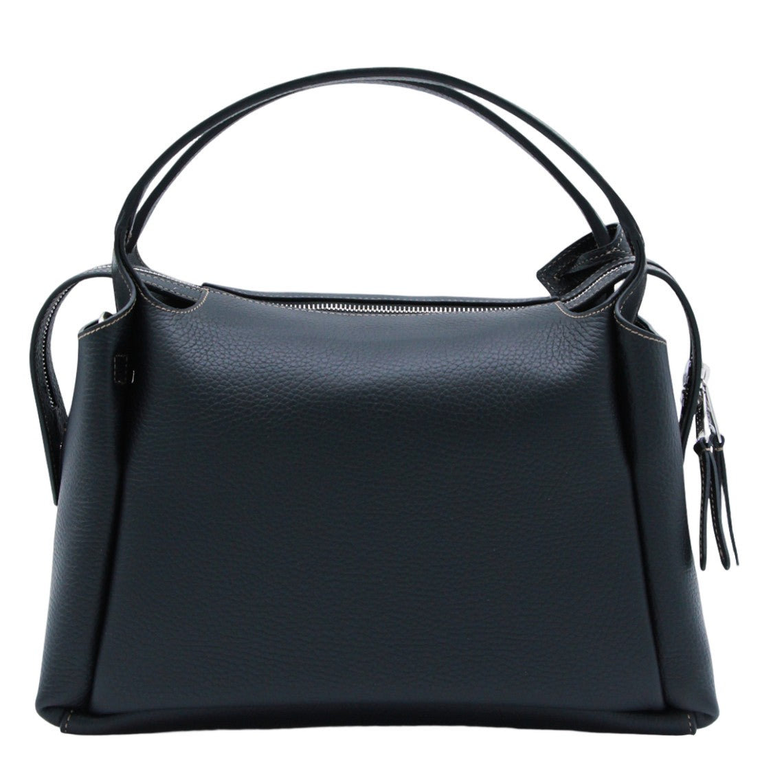 Tod's Structured Black Handbag With Design