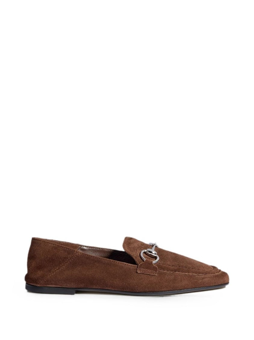 Gucci Brown Horsebit Suede Calfskin Low-Top Sneakers