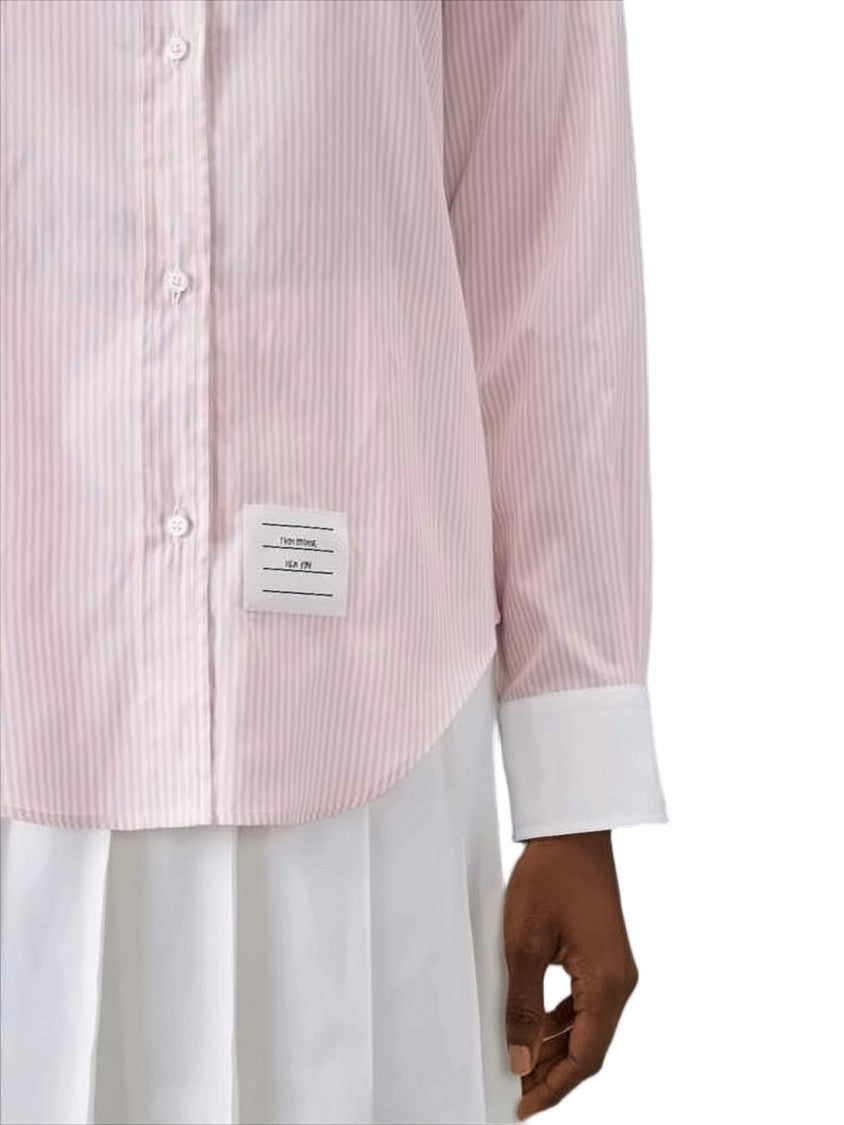 Thom Browne Tailored Pink Striped Thom Browne Shirt