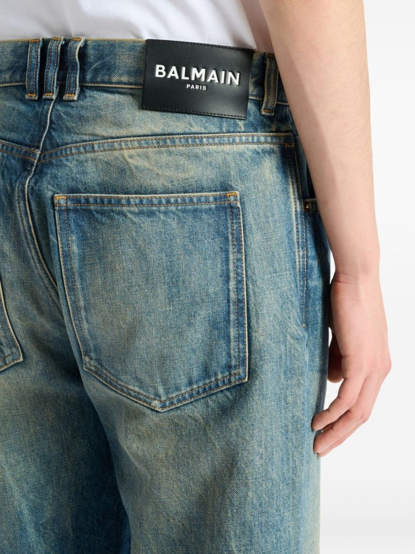 Balmain Vintage-Inspired Relaxed Fit Denim Jeans With Classic Five-Pocket Styling