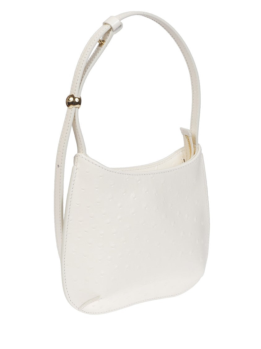 Jacquemus White Curved Shape Leather Shoulder Bag