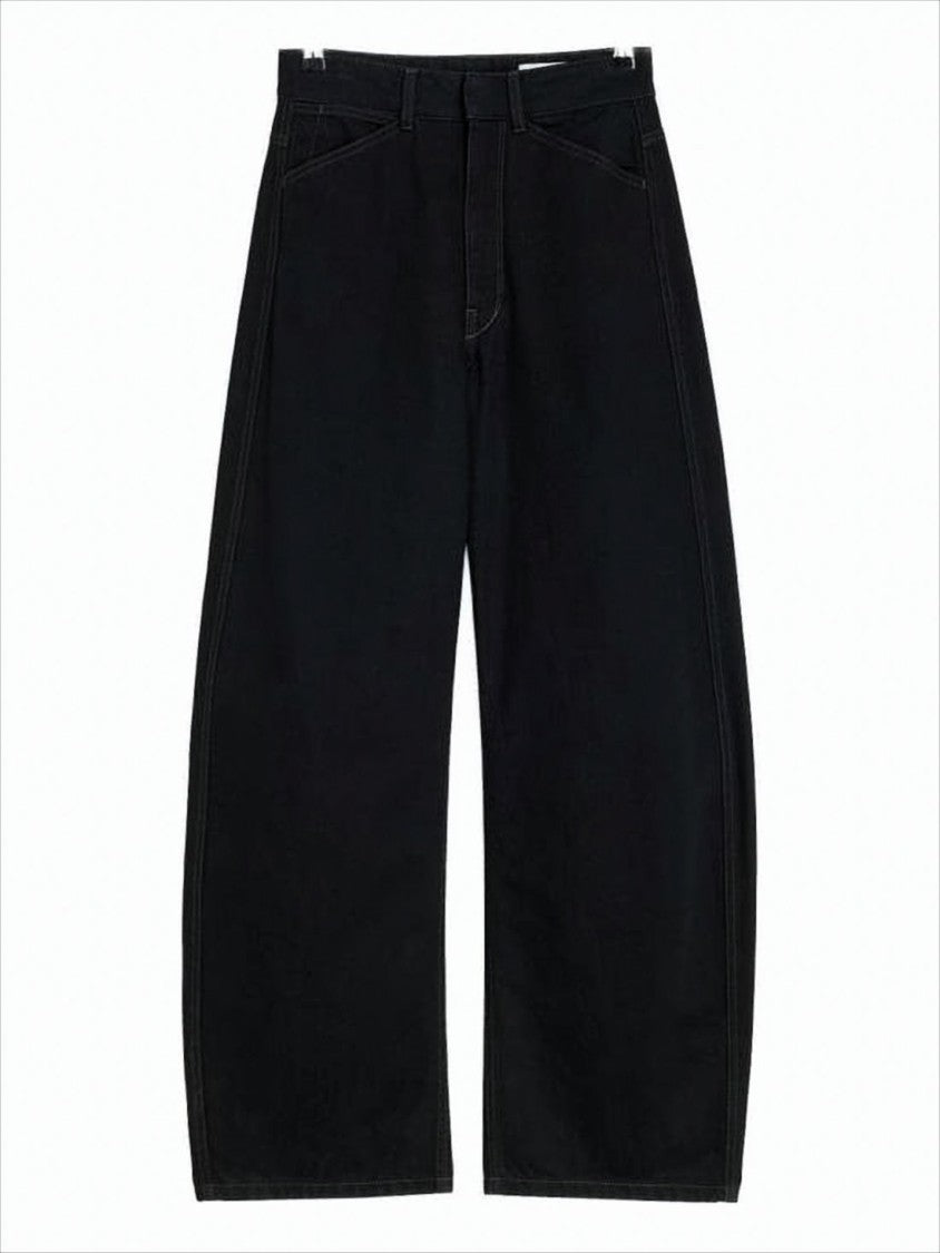 Lemaire Wide-Leg Denim Trousers With High Waist