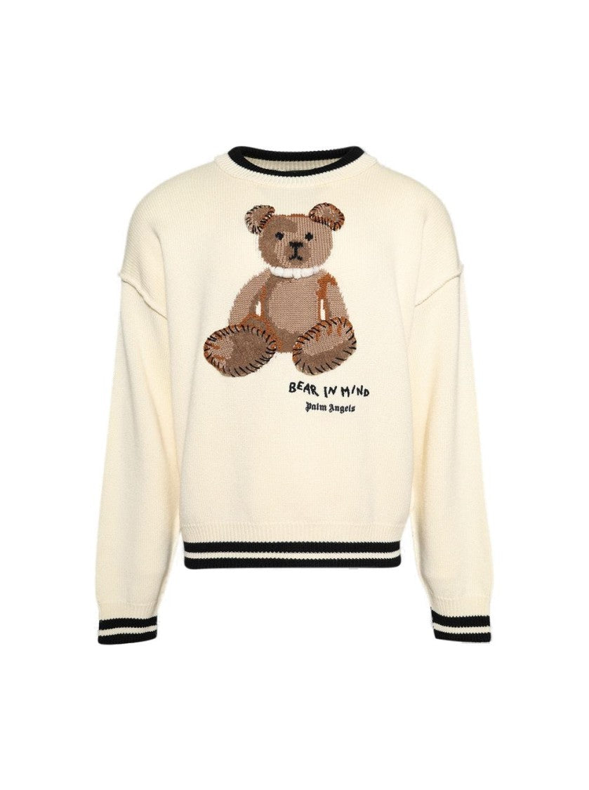 Palm Angels Bear In Mind Sweater - Off White