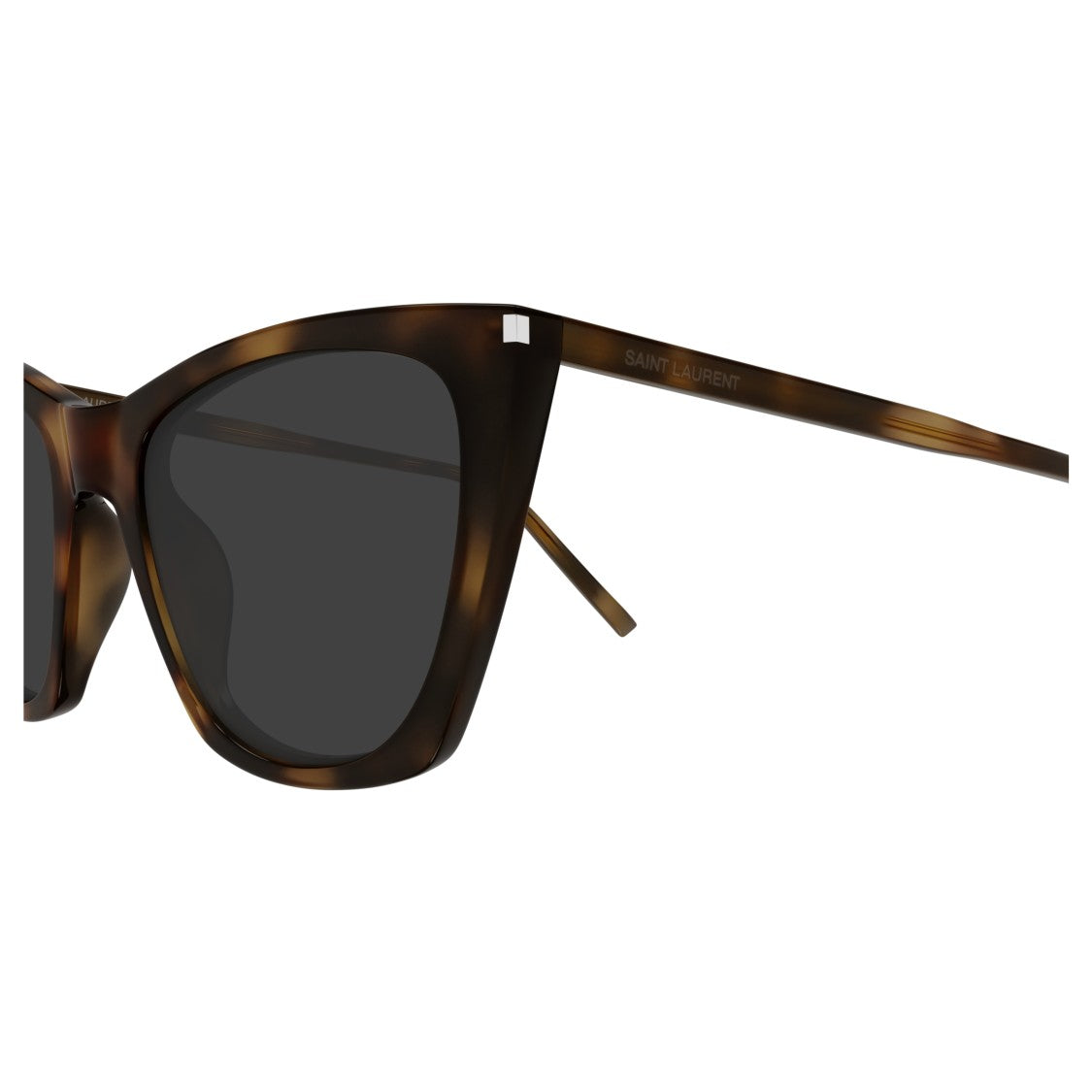 Saint Laurent Sl 214 Kate Thin Thin Tortoiseshell Cat-Eye Sunglasses