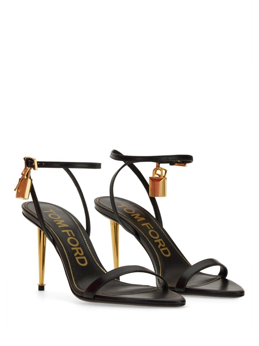 Tom Ford Black Sandal With Striking Padlock Detail