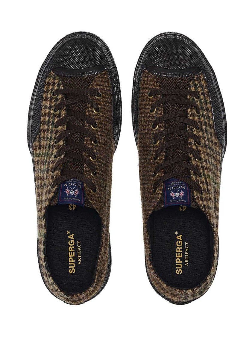 Superga Patchwork Houndstooth Low-Top Sneakers