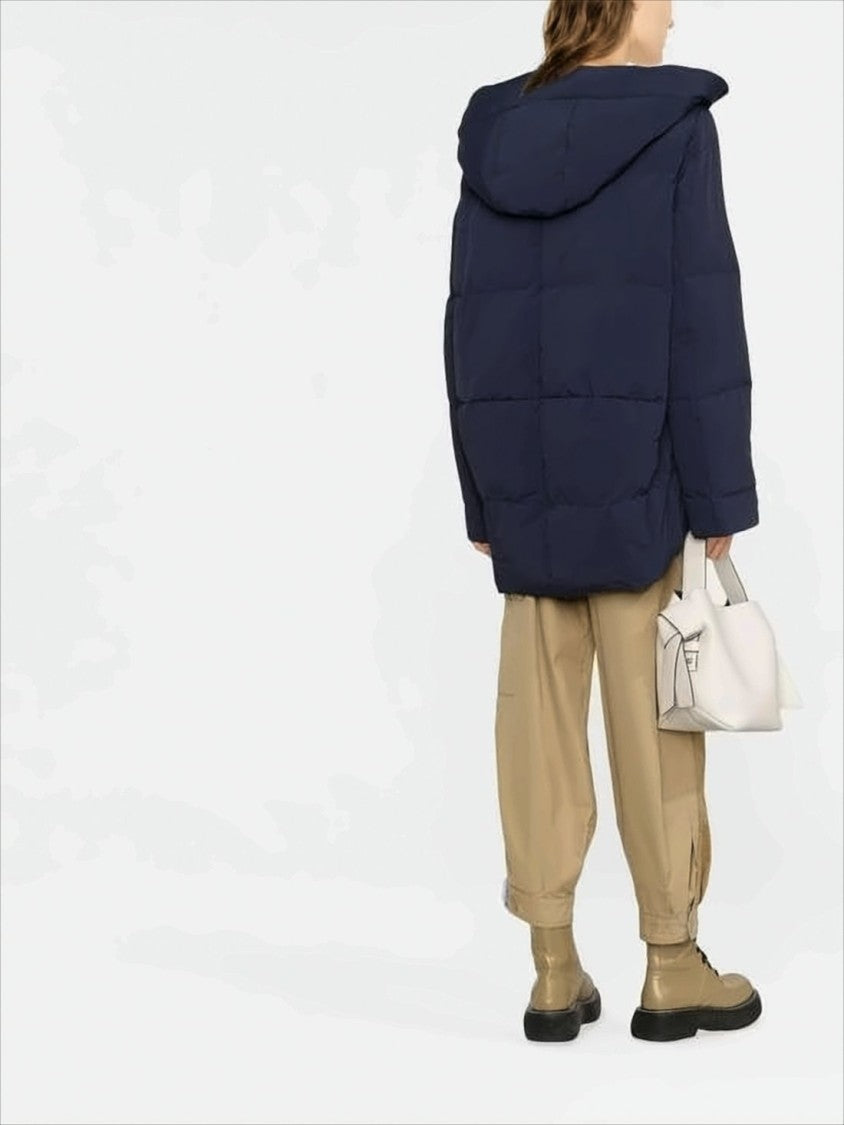 Jil Sander Boxy Oversized Quilted Padded Jacket With High Collar