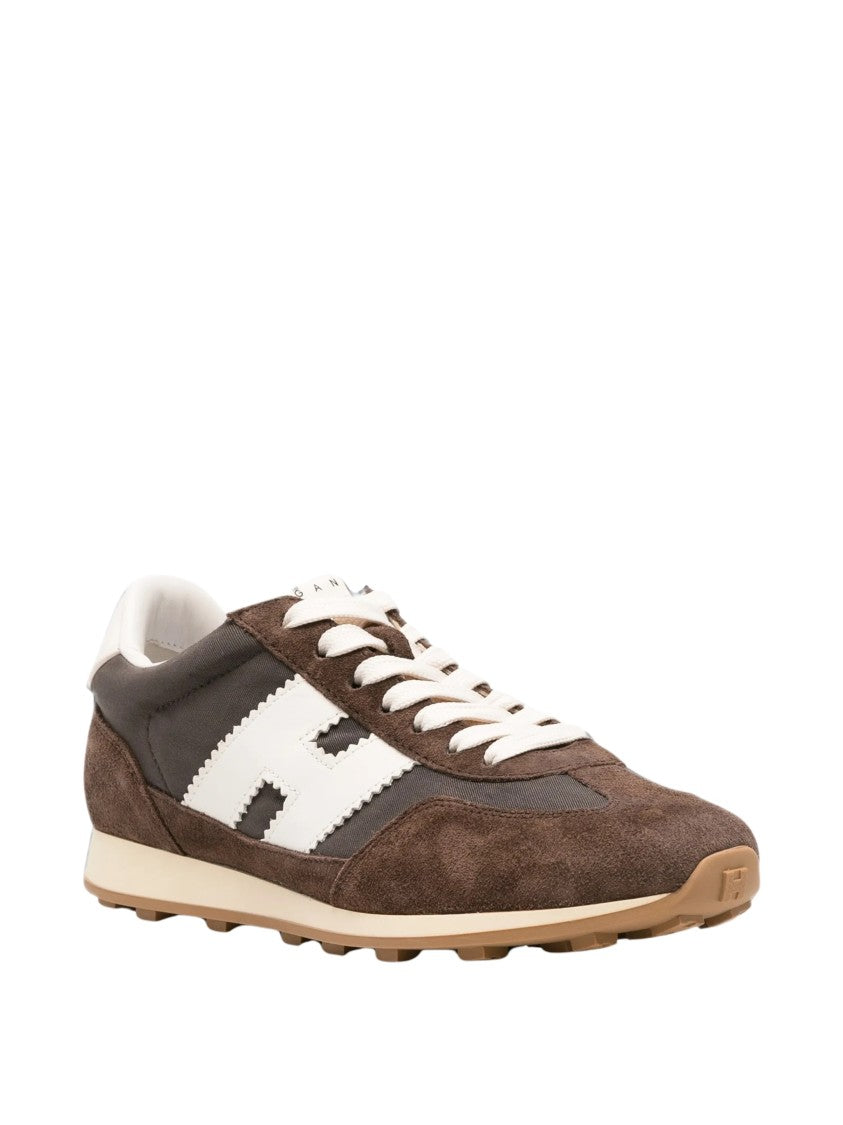 Hogan Scarpe Dark Brown Suede Sneakers