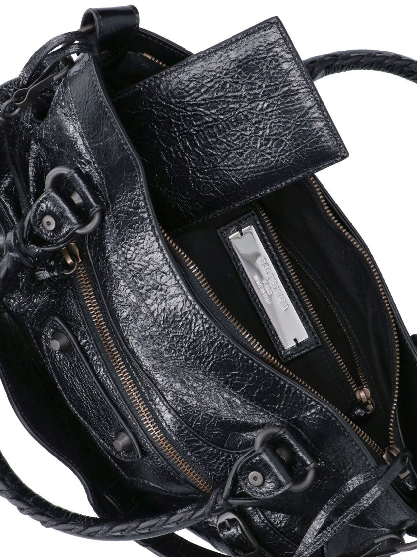 Balenciaga Black Le City First Arena Lambskin Leather Shoulder Bag