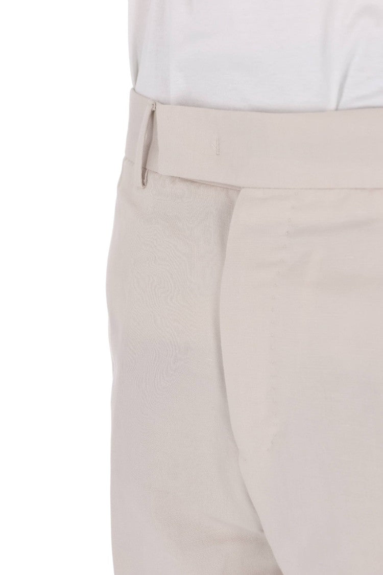 Pt Torino Rebel Fit Linen-Cotton Trousers