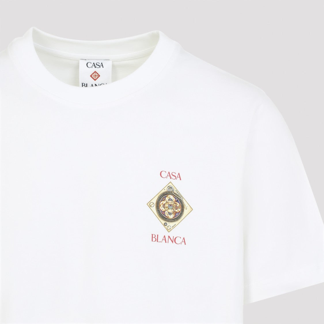 Casablanca Organic Cotton T-Shirt With Intricate Graphics And Emblem