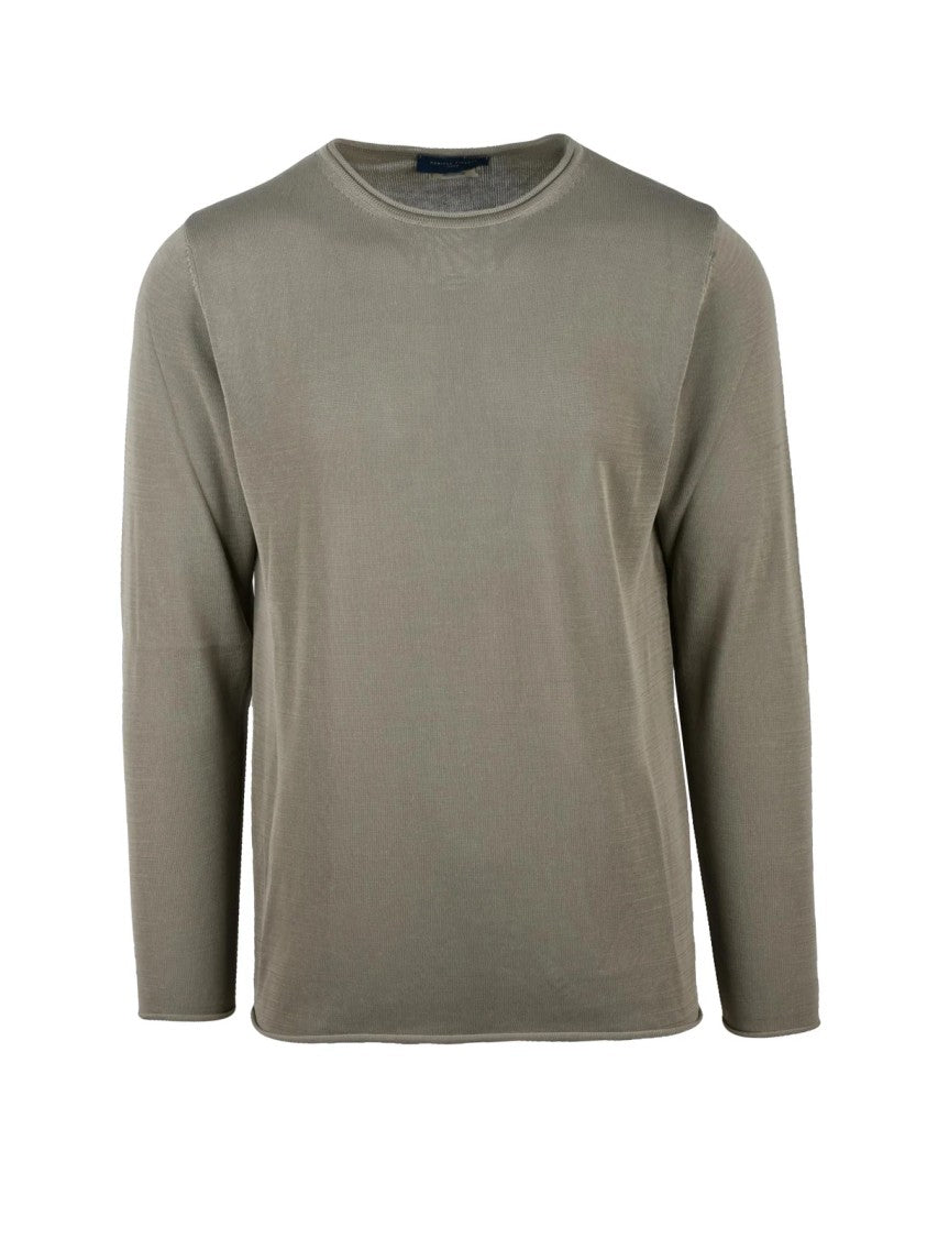 Daniele Fiesoli Taupe Fine-Knit Cotton Sweater