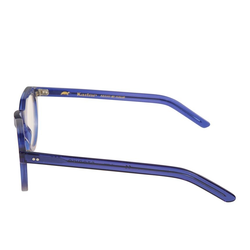 Kador Storiko Translucent Blue Round Frame Eyewear With Keyhole Bridge