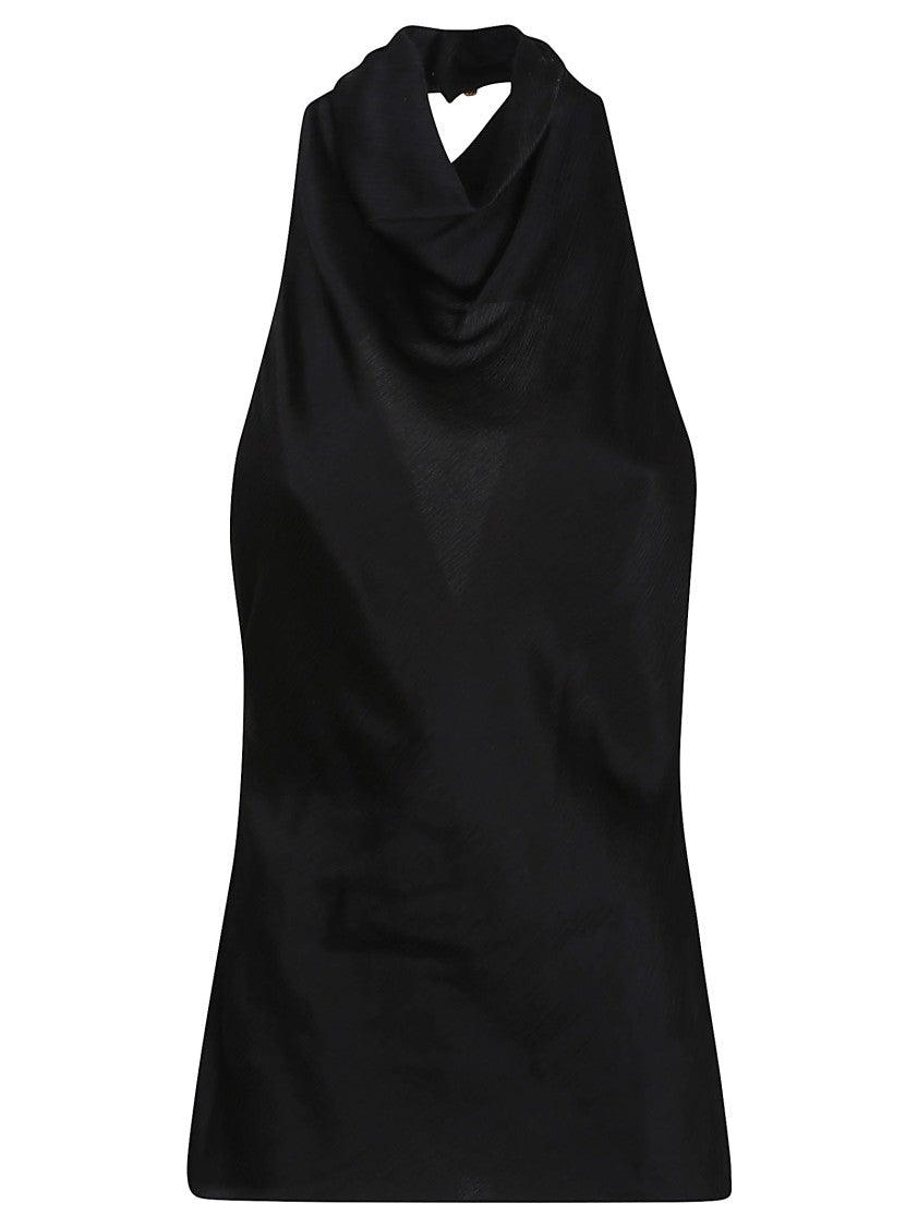 Balmain Halterneck Crepe Satin Top
