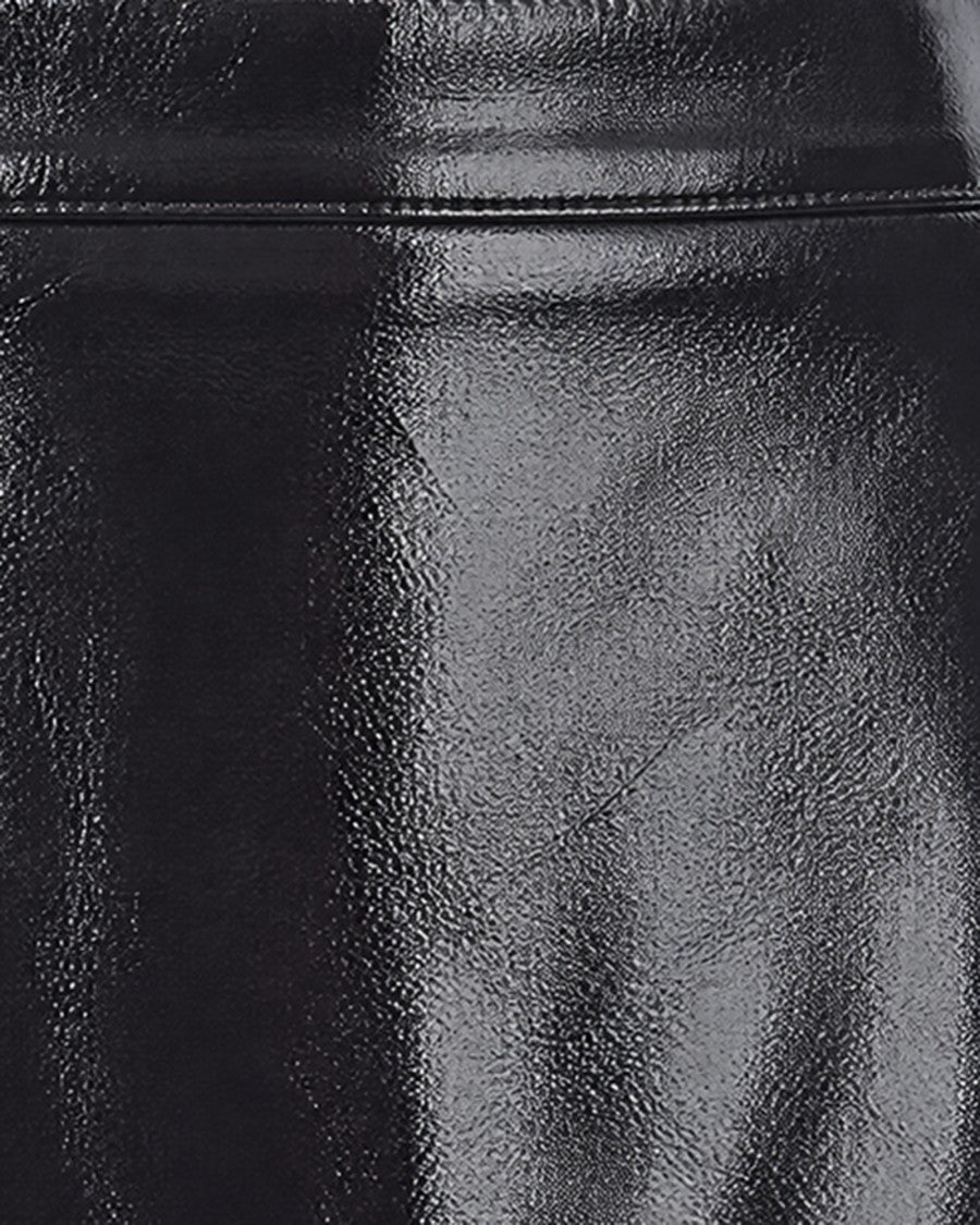 Sessùn Browny Abby Vinyl Satin-Lined Mini Skirt