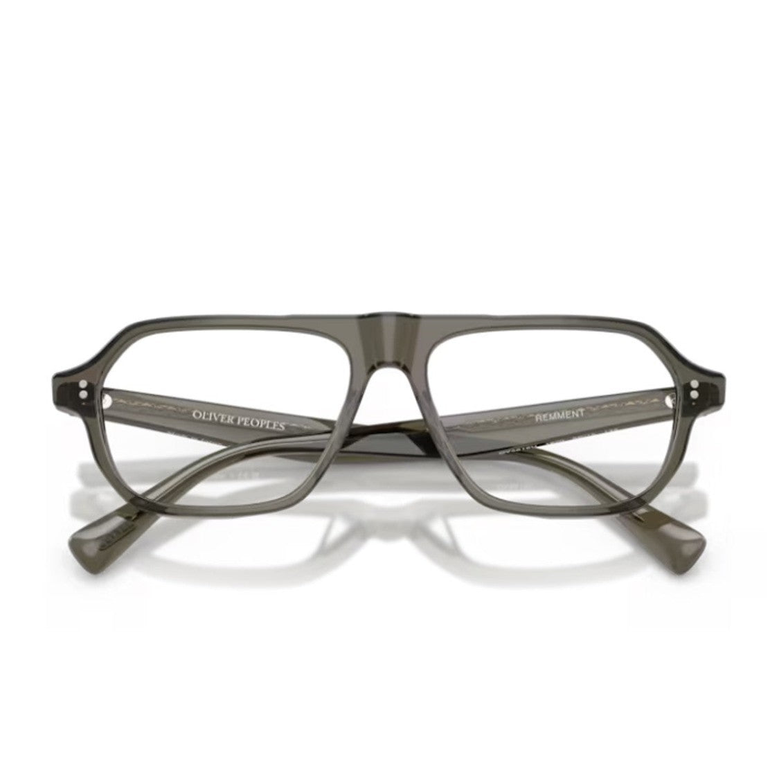 Oliver Peoples Gray Remment Acetate Aviator Sunglasses