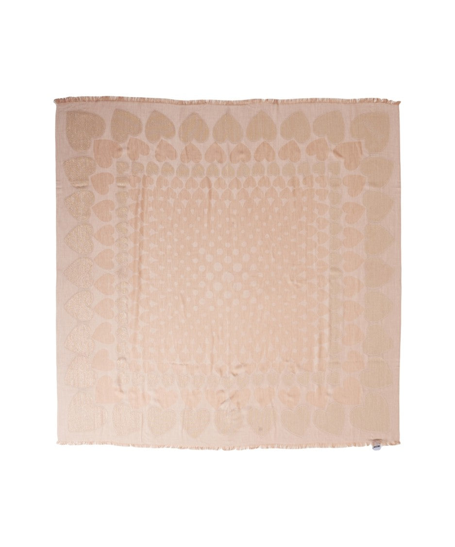Moschino Subtle Woven Scarf With Fringed Edges