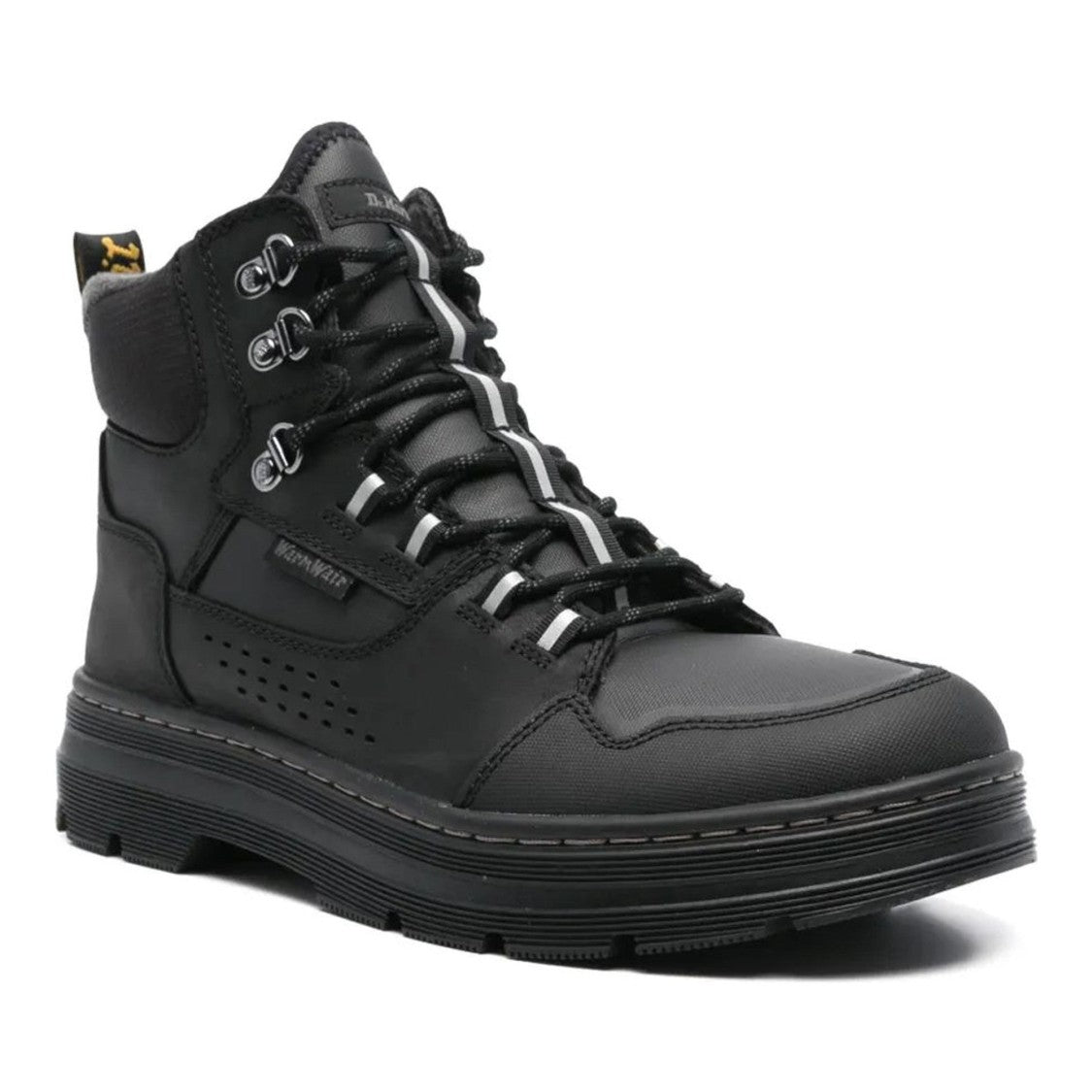 Dr. Martens Black Rilla Perforated Padded Collar Ankle Boots