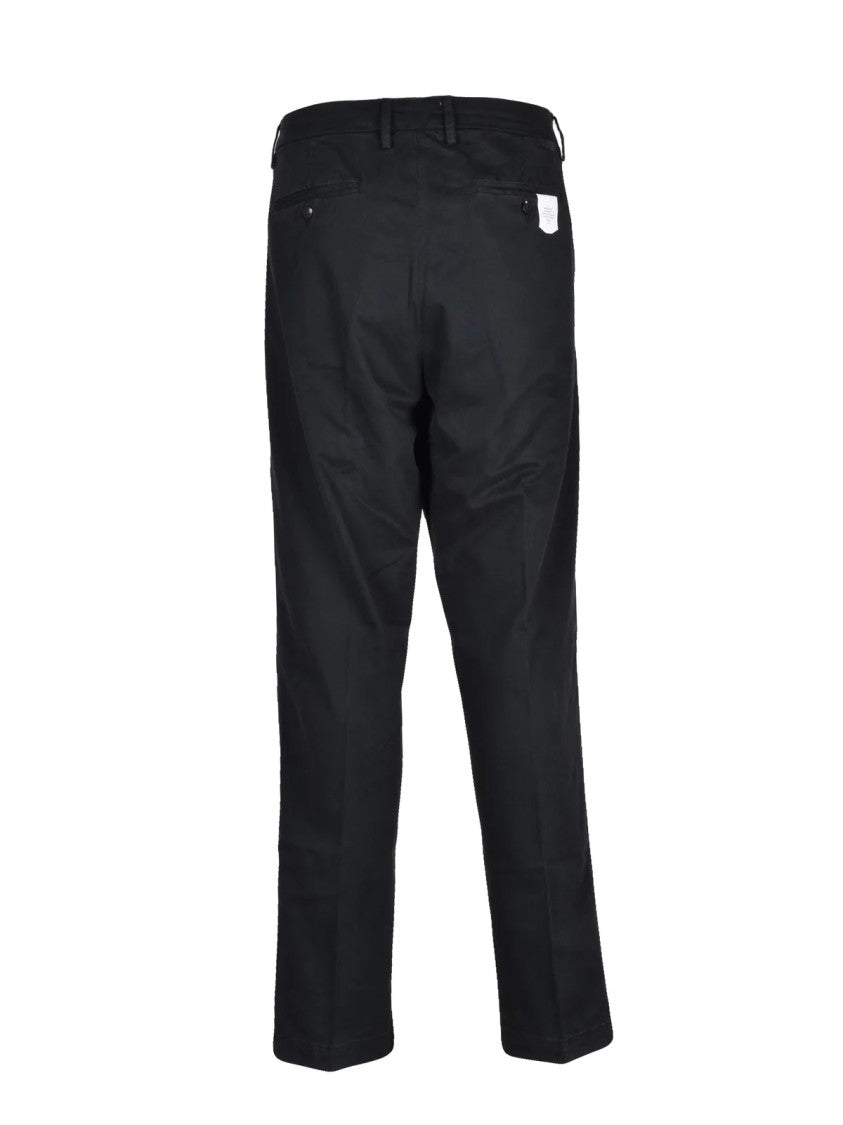 Siviglia Exceptional Black Modal Stretch Chino Pants With Tailored Fit