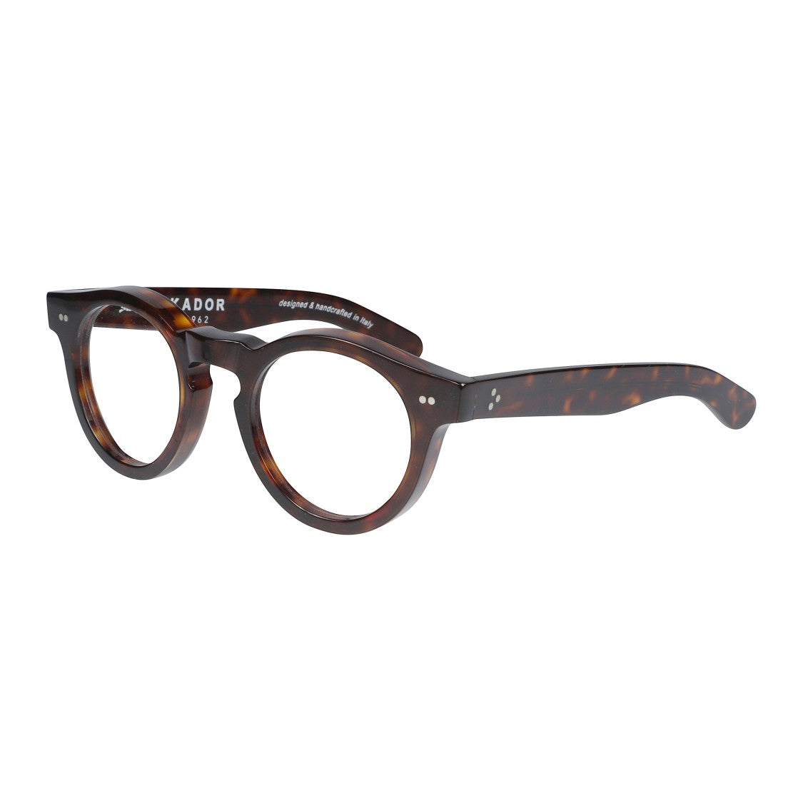 Kador Mondo Classic Round Frame Tortoiseshell Sunglasses With Keyhole Bridge