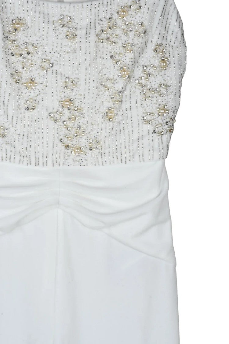 Elisabetta Franchi Velvet Jumpsuit - White