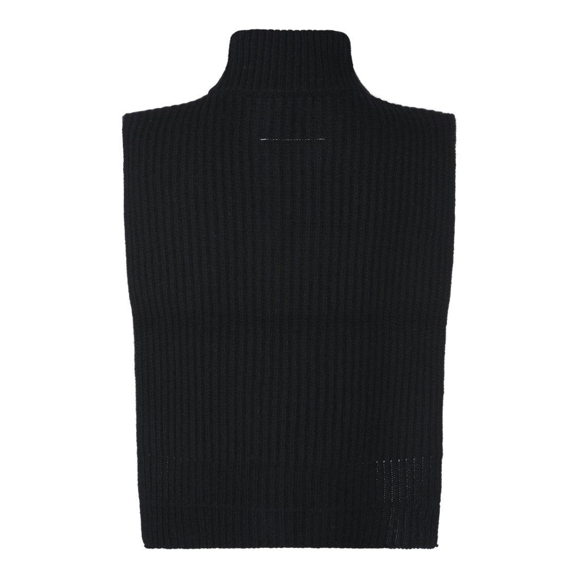 Mm6 By Maison Margiela Wool Stole Vest Sweater With Half Zip And Ribbed Texture
