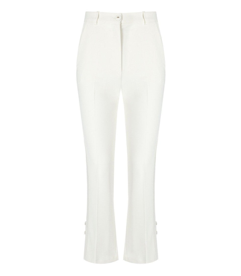 Elisabetta Franchi Ivory Smoking Trouser