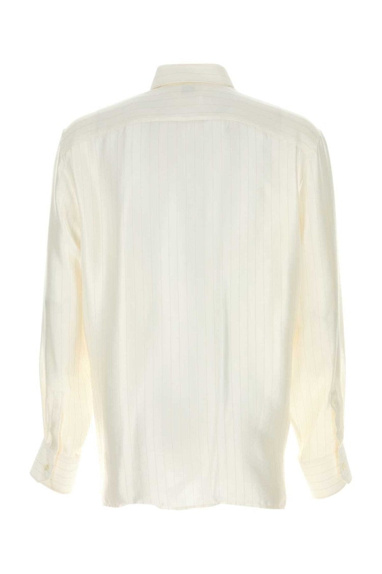 Saint Laurent Embroidered Satin Shirt