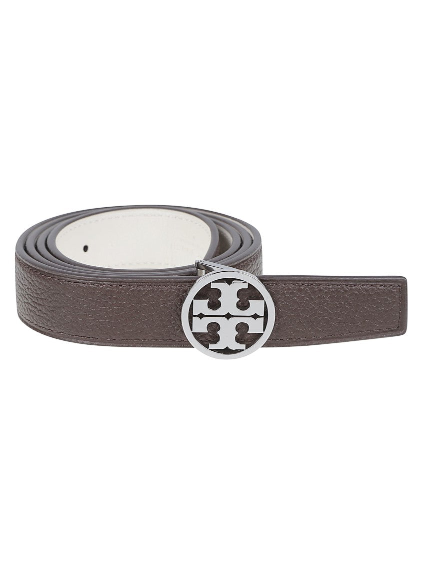 Tory Burch Miller Slim Brown Leather Belt