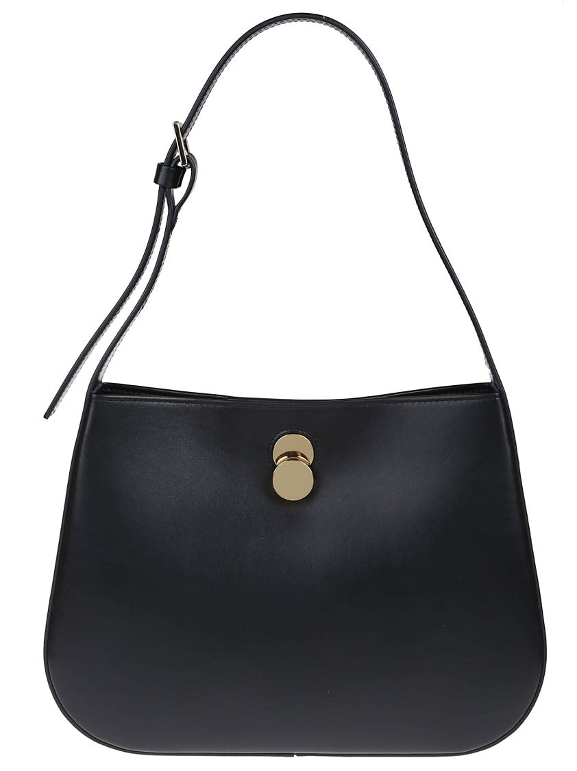 Fabiana Filippi Eclissi Smooth Black Leather Hobo