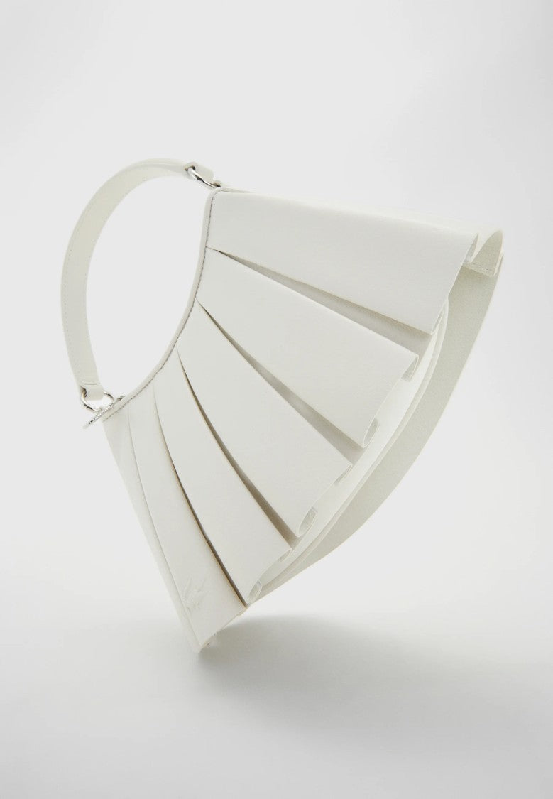 Lacoste White Lenglen Leather Shoulder Bag