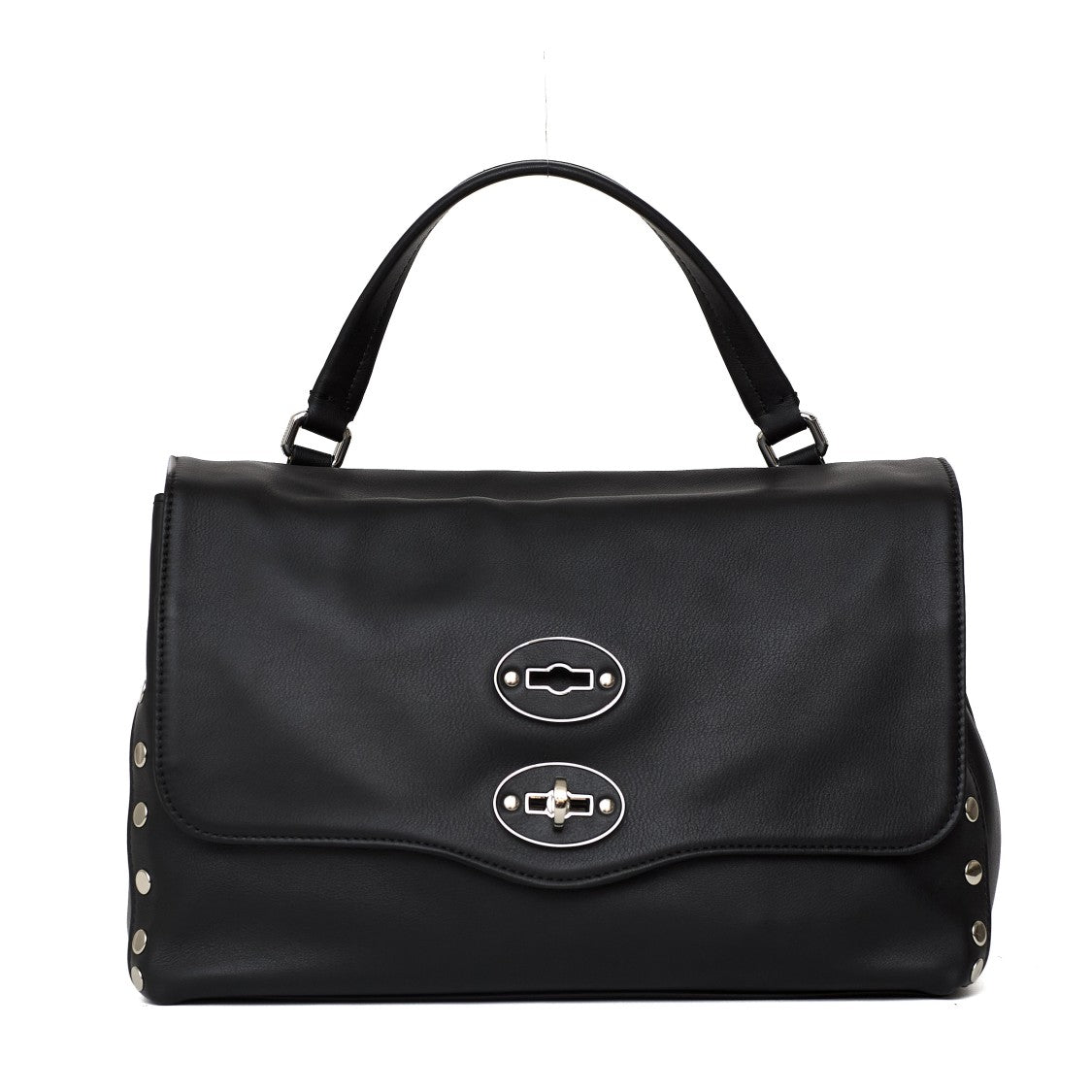 Zanellato Nappa Plongé Turn-Lock Structured Leather Shoulder Bag