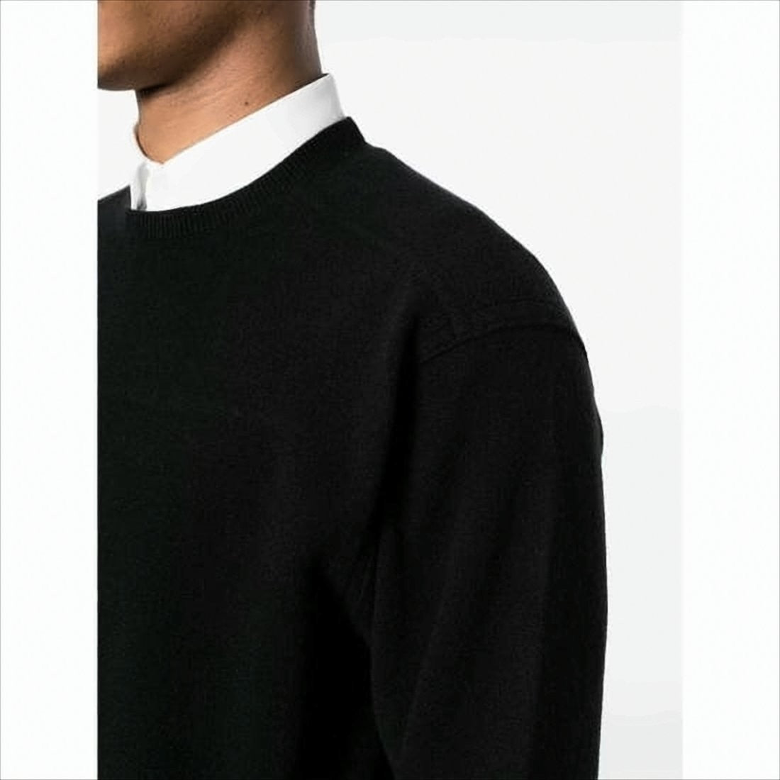Auralee Classic Crew Neck Black Sweater