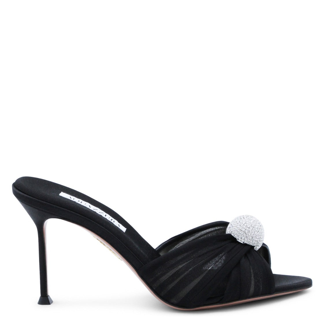 Aquazzura Minimalist Black Sandals With Straps