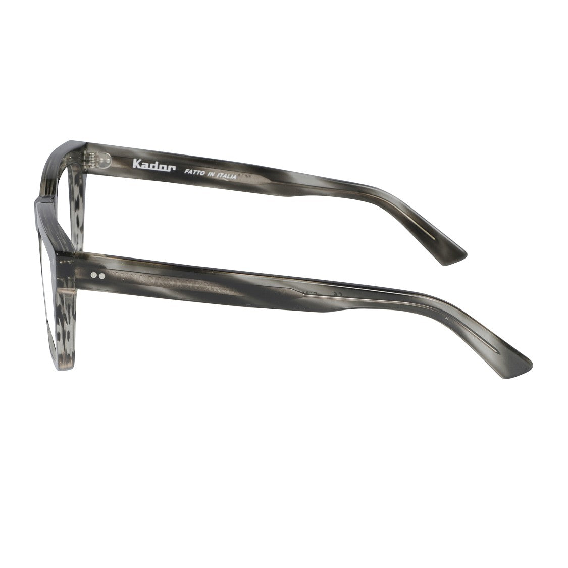 Kador Truman Bold Square Frame Eyeglasses With Marbled Grey Pattern