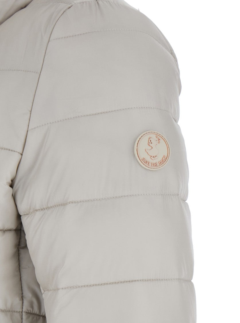 Save The Duck Quilted Down Coat With High Collar