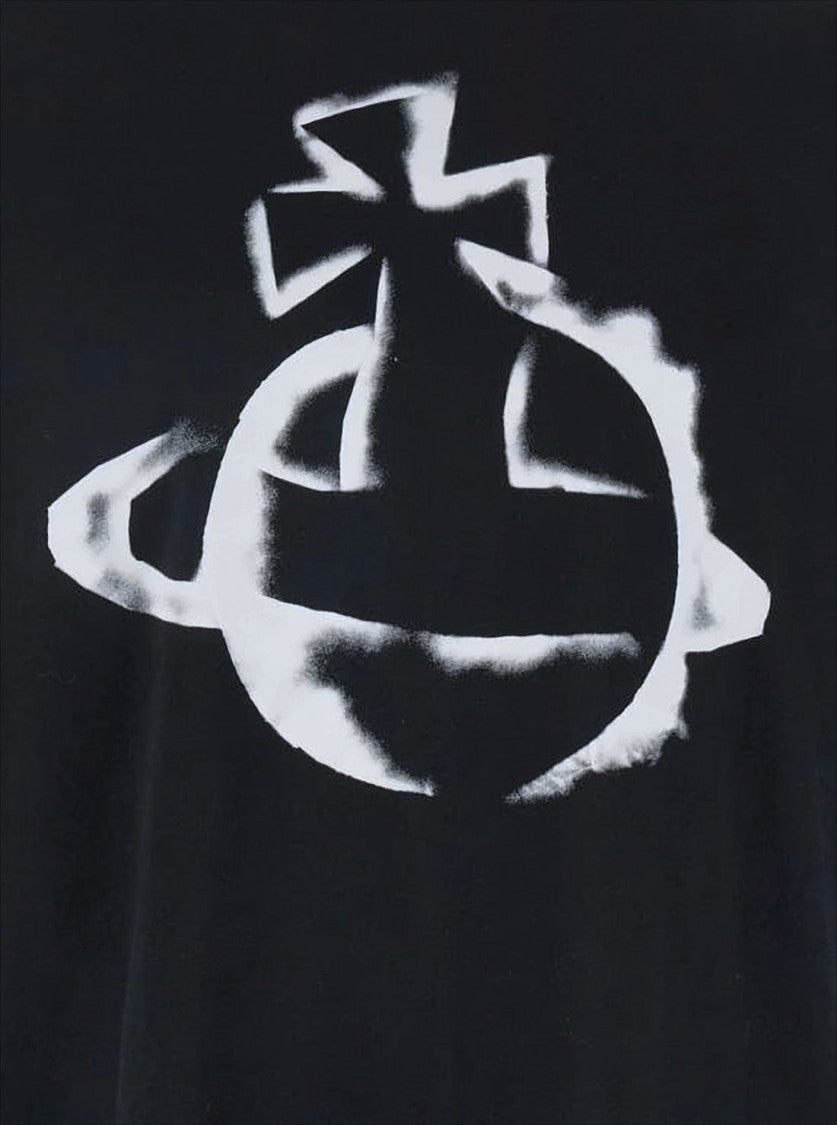 Vivienne Westwood Relaxed-Fit Black T-Shirt With Abstract Graphic Print