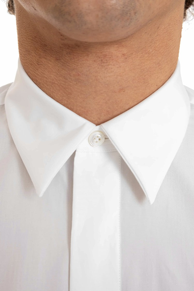Lardini Ceremony Shirt With Covered Buttons