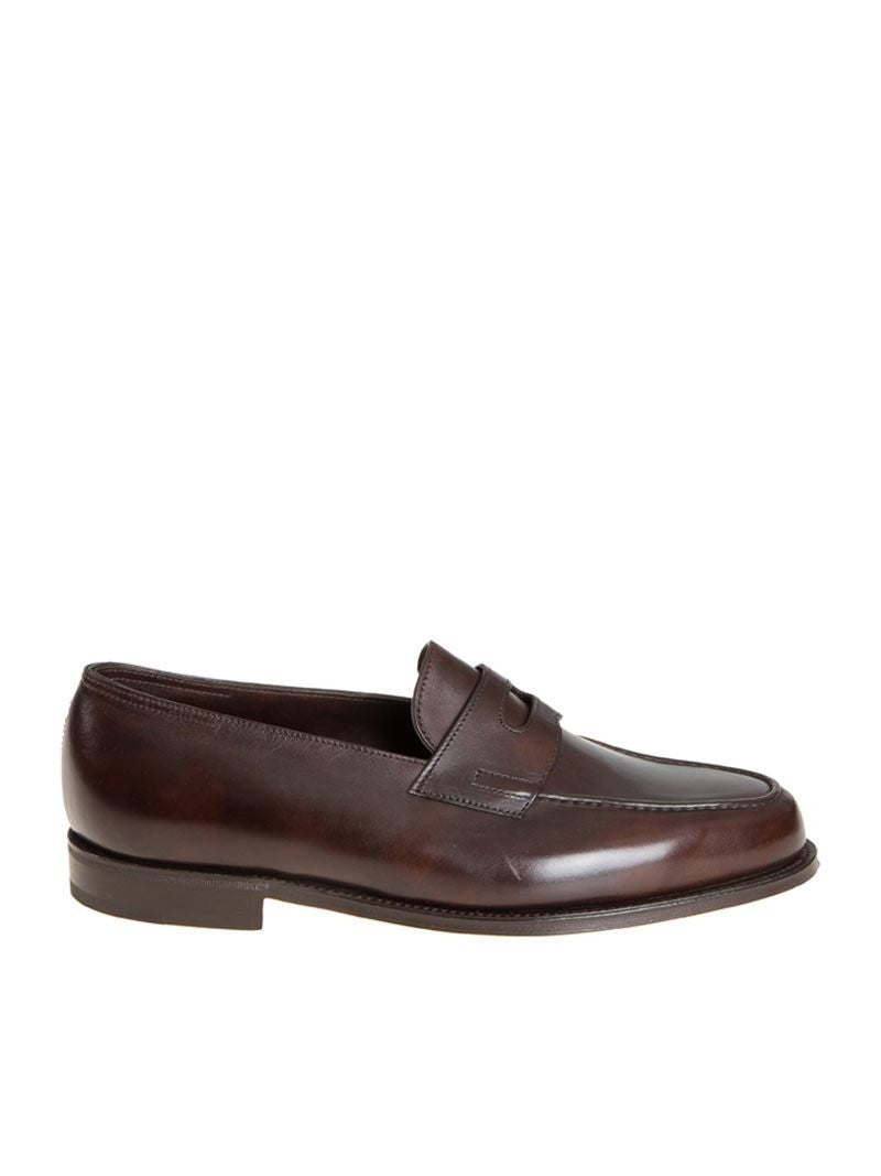 John Lobb Hand-Sealed Brown Calf Leather College Loafer