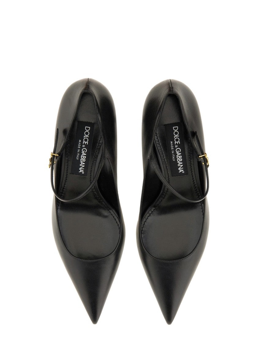 Dolce & Gabbana Pointed Toe Leather Pumps