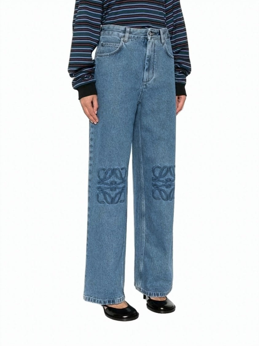 Loewe Wide-Leg Denim Pants With Classic Five-Pocket Design