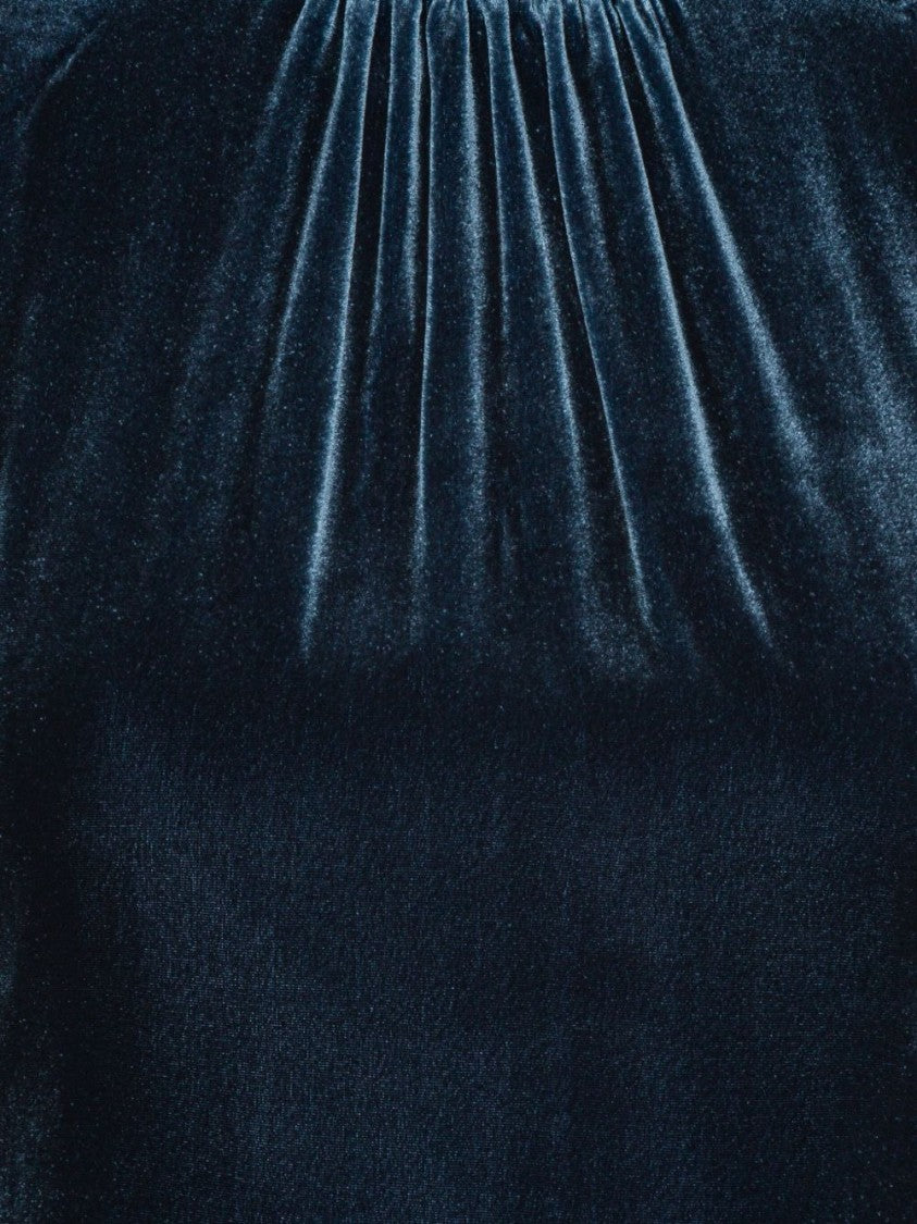 Rotate Mini Dress With High Neckline And Elegant Ruching