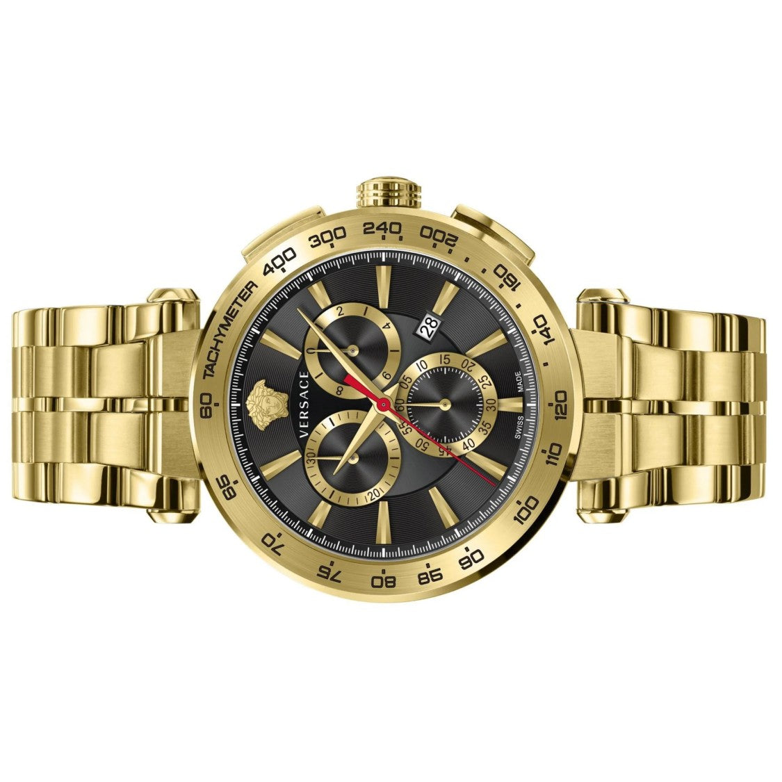 Versace Aion Chronograph 45Mm Gold Tone Stainless Steel Watch