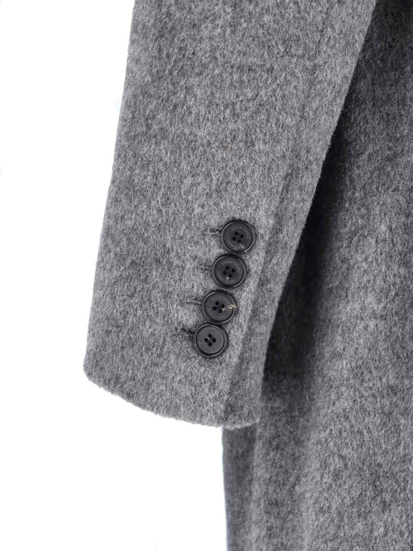 Dunst Single-Breasted Wool Coat – Grey