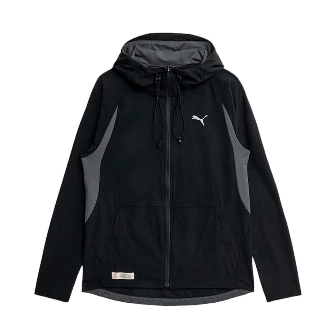 Puma Black Casual Jacket With Hood