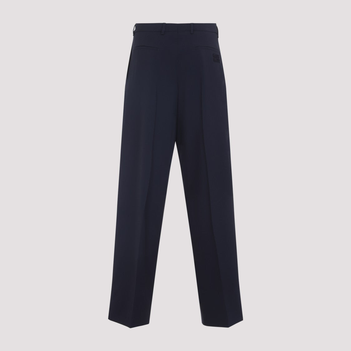 Miu Miu Sophisticated Wool Blend Trousers With Subtle Pleats