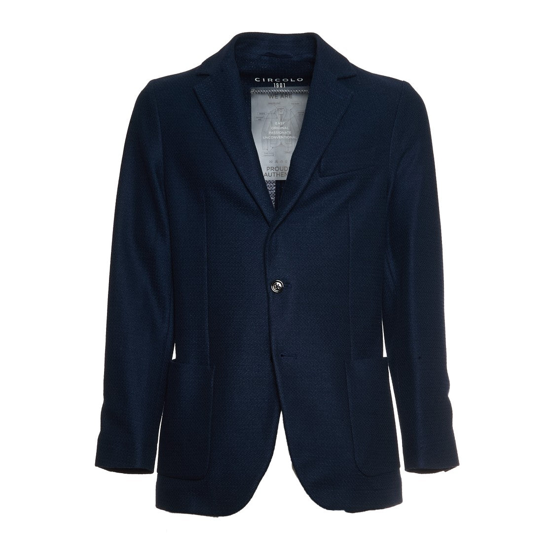 Circolo 1901 Single-Breasted Cotton-Linen Blazer With Multi-Pocket Design